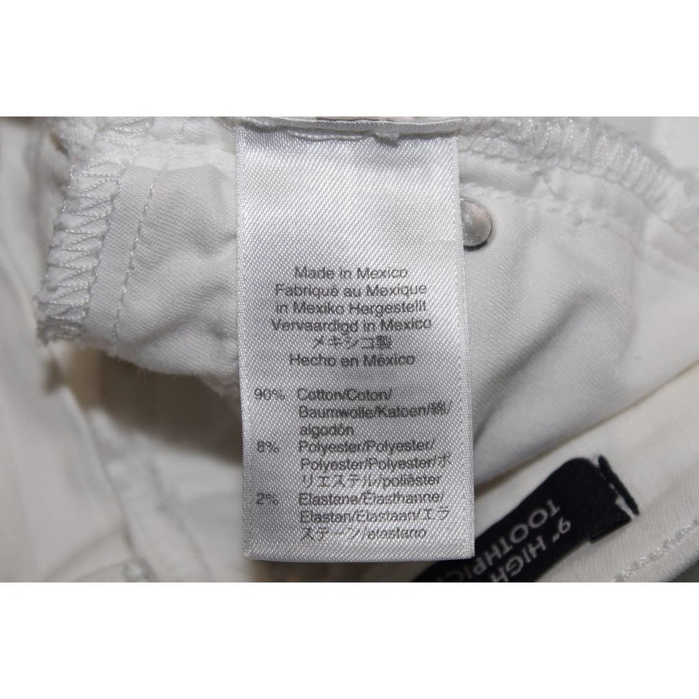 Women's J. Crew 9" High-Rise Toothpick E2268 White Skinny Jeans Size 24 Petite - Picture 6 of 10